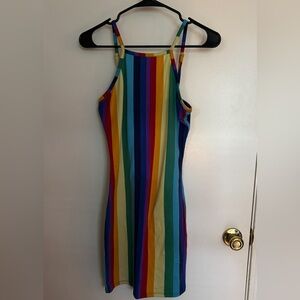Multicolor Striped Bodycon Dress